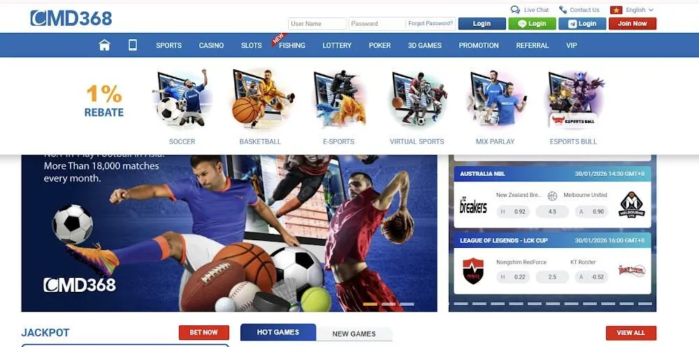 CMD368 86bet: Sân Chơi Cá Cược Thể Thao Uy Tín Hàng Đầu Tại 86bet