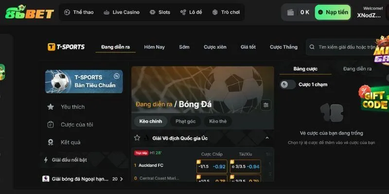 Ưu điểm hấp dẫn của sảnh cá cược bóng đá 86bet